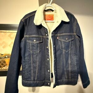 Levi's Men's Dark Blue Sherpa Jacket